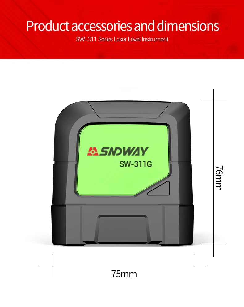 Лазер sndway Levels зеленый лазерный уровень 360 3D самонивелирующийся вертикальный горизонтальный роторный наружный лазер 8 линий SW-332 лазеры