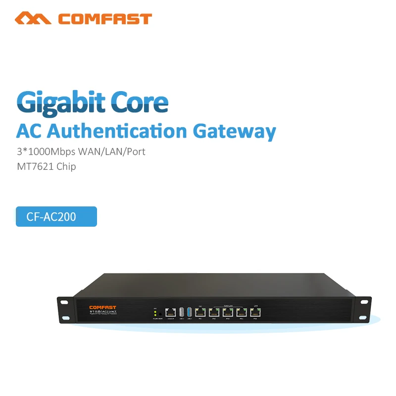 

COMFAST CF-AC200 Gigabit Wifi Enterprise Business RouterSecurity gateway,Mutil-WAN Port,AP Management 4*1000Mbps WAN/LAN port