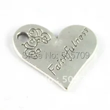 180 шт. тибетское серебро Цвет в форме сердца верность Шарм a15225