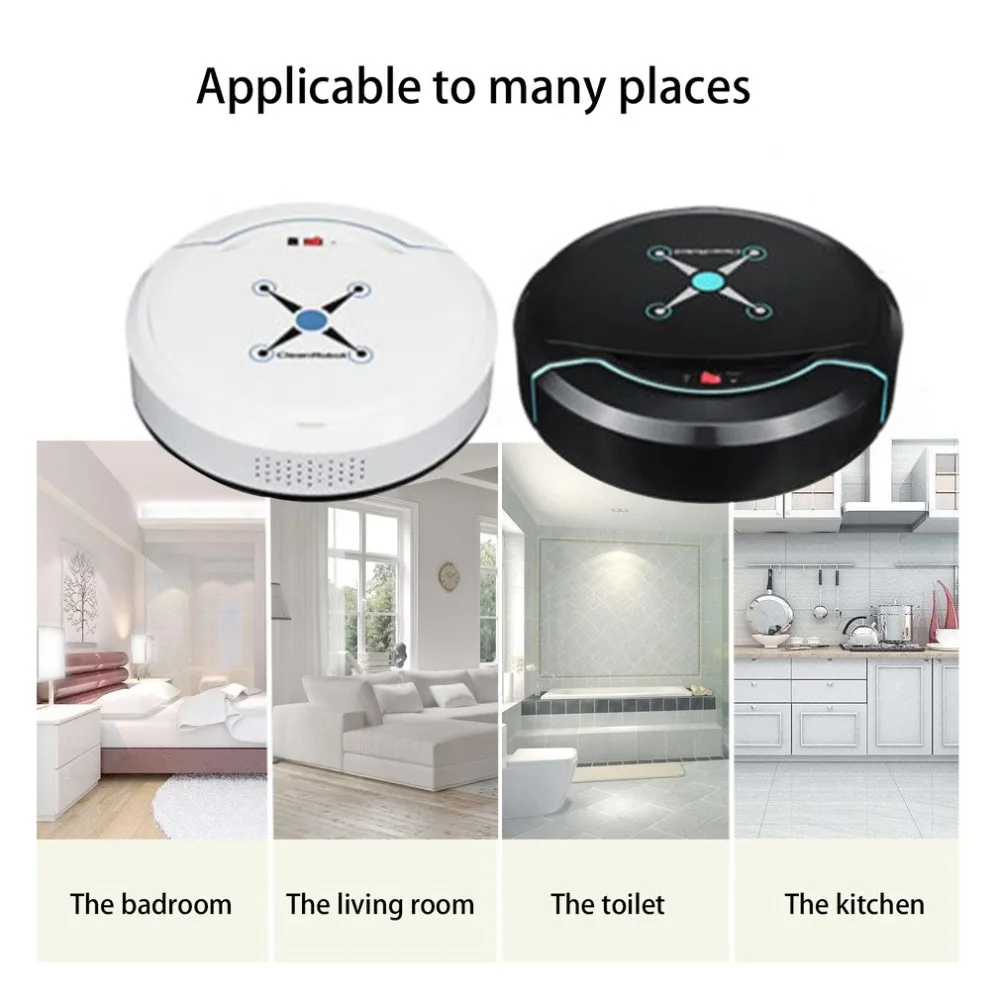

Rechargeable Auto Cleaning Robot Smart Sweeping Robot Floor Dirt Dust Hair Automatic Cleaner For Home Electric Vacuum Cleaners