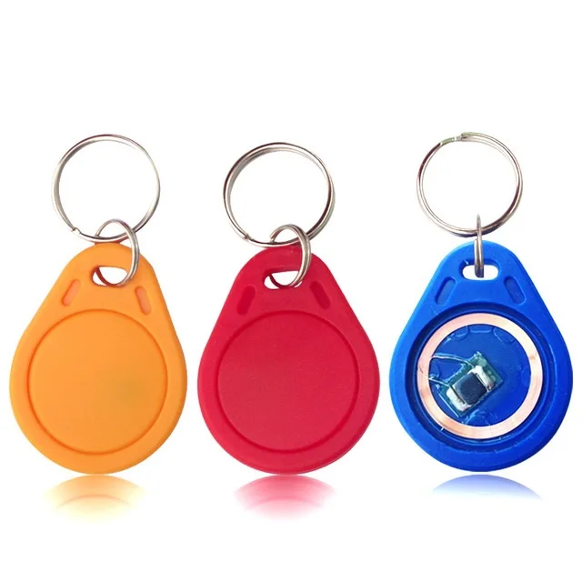 10pcs 13.56MHz IC M1 S50 Keyfobs Tags Access Control RFID Key Finder Card Token Attendance Management Keychain ABS Waterproof |