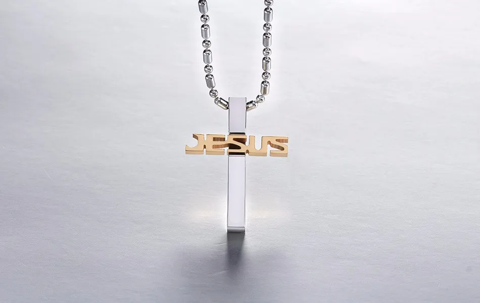 Effie queen унисекс из нержавеющей стали крест ожерелье модное ожерелье для мужчин женщин черный/серебристый/золотой цвет на выбор IN03