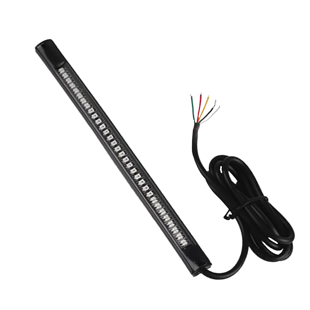 Motorcycle Flexible Integrated 48-LED Brake Tail Turn Signal Light Strip Motorcycle Car Accessories