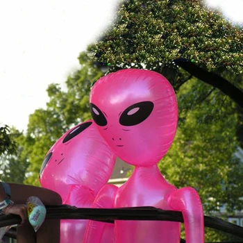 

Alien Inflate Green Pink Blue Purple Inflatable 3 Feet 4.4 Feet Blow Up Party Photo Prop Halloween Party and Event Decoration