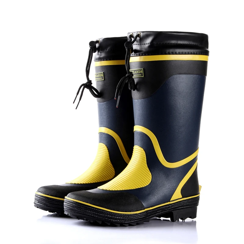 Compra botas de lluvia de goma de los hombres online al por mayor de