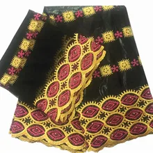 Модная африканская ткань Базен riche getzner bazin brode getzner dentelle tissu отделочный материал из Нигерии высокого качества 7 ярдов/Лот