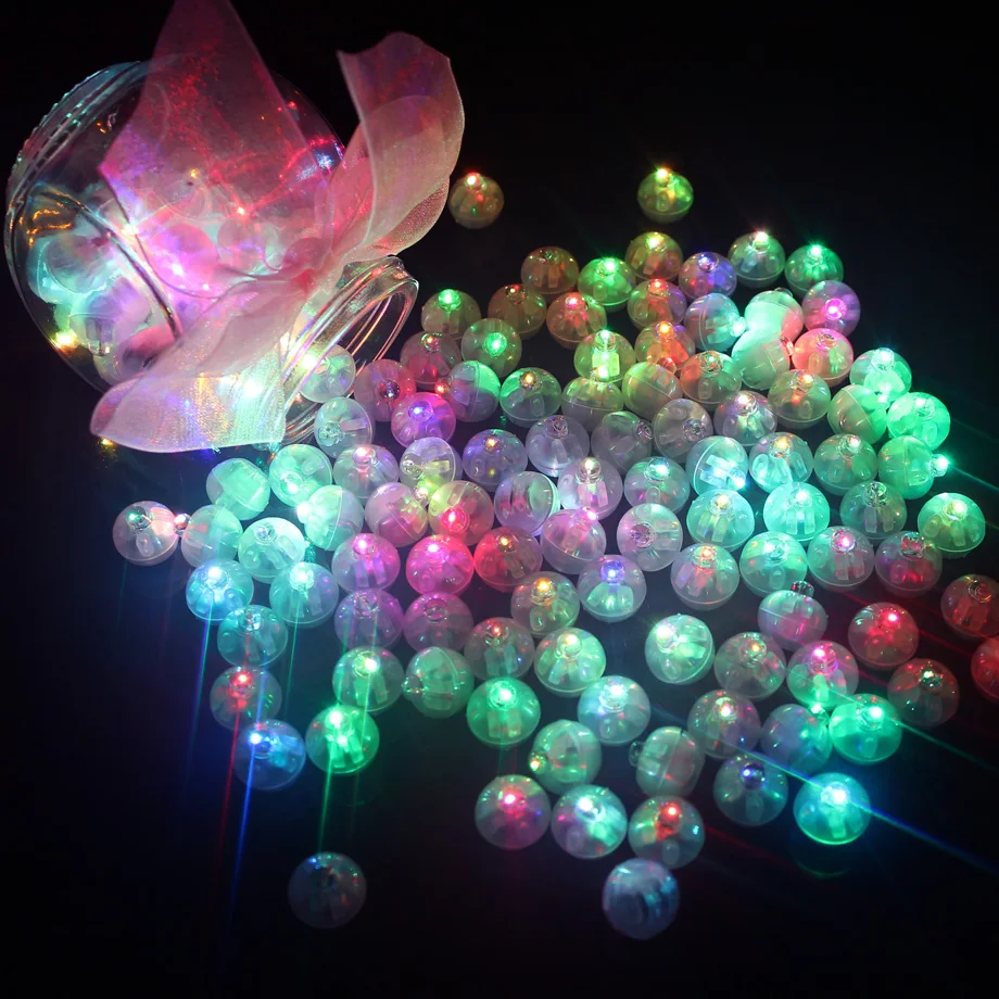 50 шт. в партии белые круглые светодиодные воздушные шары многоцветные мини RGB круглые лампы для украшения свадебной вечеринки 8 цветов наивысшего качества