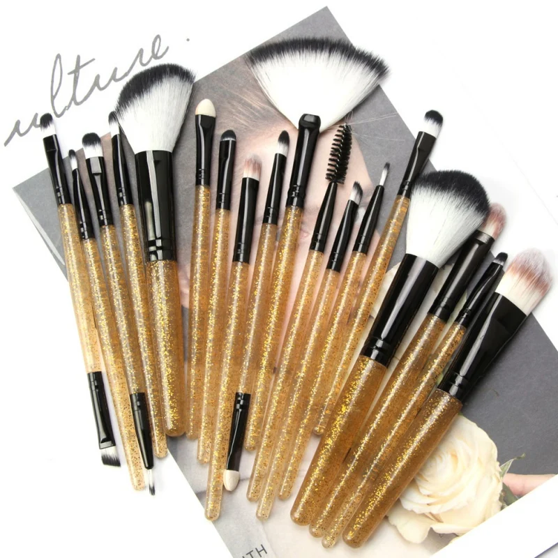 

Pro 18Pcs Makeup Brushes Tool Set Eye Shadow Powder Eyeliner Eyelash Lip Foundation Blush Blending Beauty Make Up Tool Kit