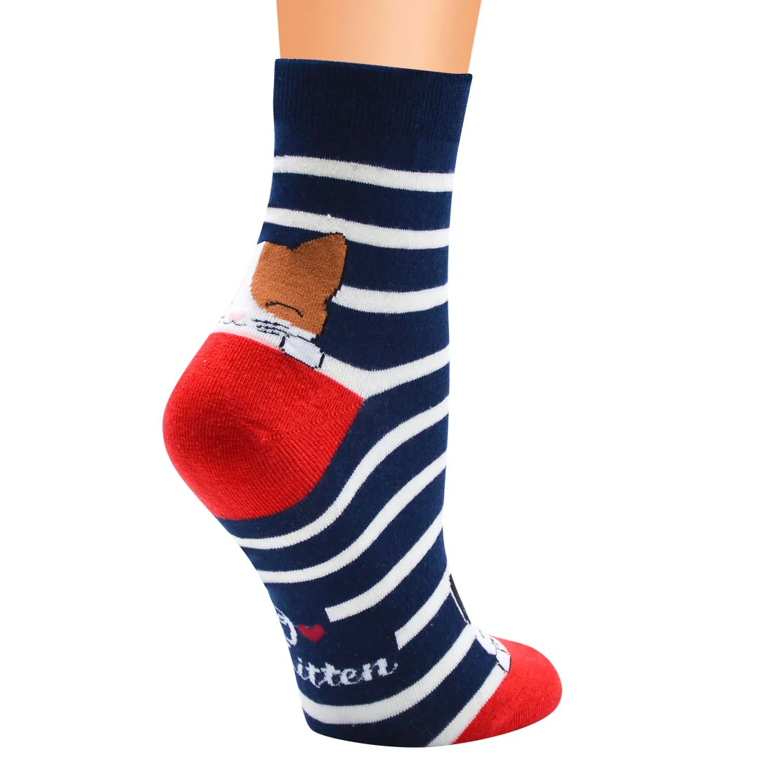 Новые модные носки с героями мультфильмов, милые женские хлопковые носки, забавные женские носки с котом