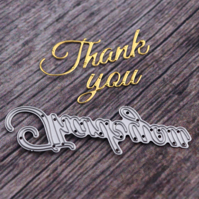 

Thank You Cutting Die Words Metal Cutting Dies Craft Dies Stencils for DIY Scrapbooking photo album Decorative Embossing