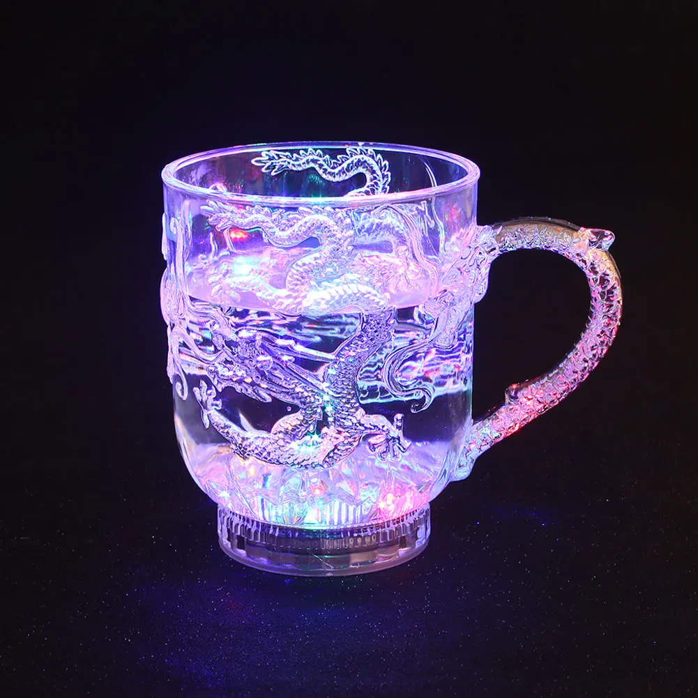 Led универсальное вино стекло для Дракона прохладное для чашки столовые приборы украшения светящиеся стаканчики посуда активированный свет