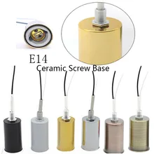 Керамический винт база E14 светодиодный лампочка лампа гнездо хром/золото/бронза/красная бронза адаптер лампа база держатель для DIY черный/белый