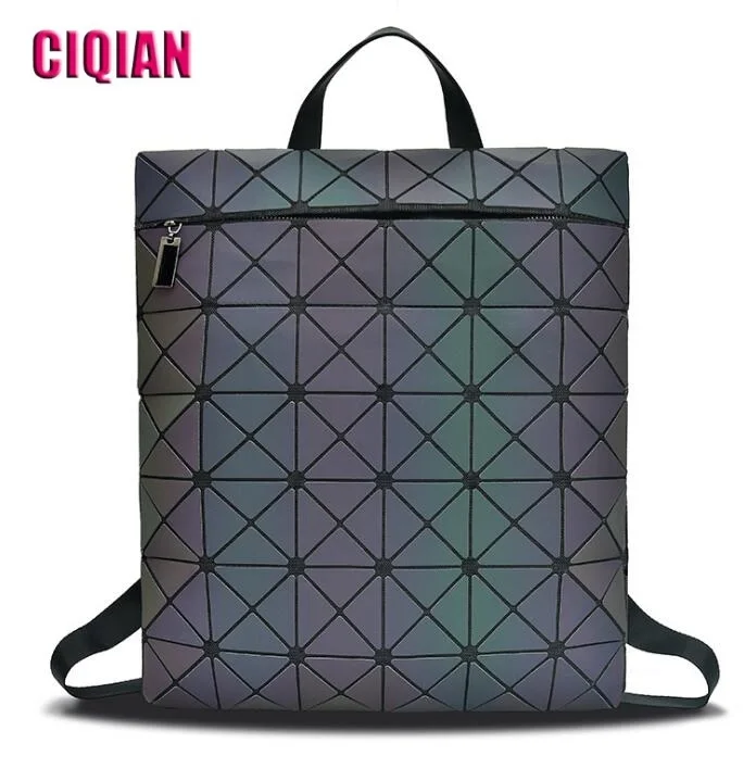 

2019 New Fashion Women Geometry Backpack Folding Student School backpack For Teenagers Designer Geometric Bag Free Shipping