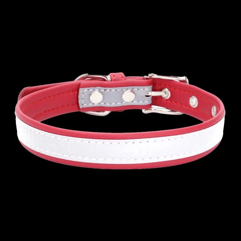 

2019 Reflective Pet Dog Collar Security Necklace Lights Fashion Walking Dog Outdoors Adjustable Small Medium Large