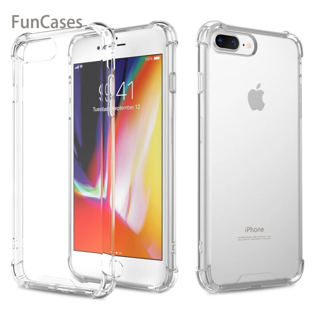 Чехол для iPhone X 8 7 6 6s Plus 5 5S SE прозрачный силиконовый чехол с воздушной подушкой