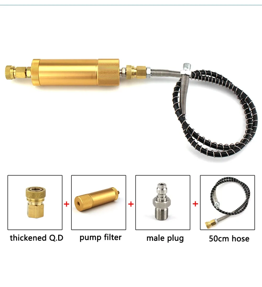 Насос высокого давления фильтр PCP Пейнтбол Airforce M10x1 40 МПа медный порошок фильтрующий элемент воздушный фильтр 50 см шланг давления M10x1