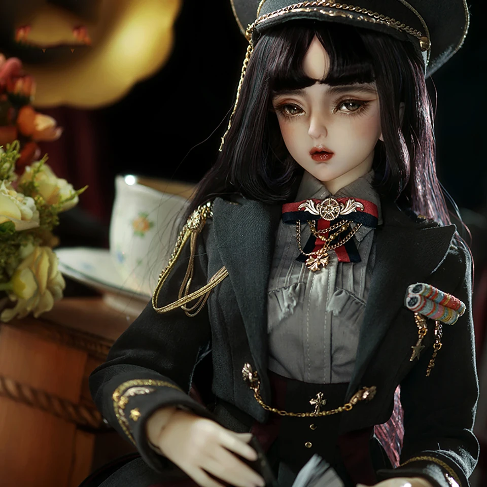 Парик для куклы Cateleya bjd, 1/3 женская военная форма, три ножа, плоская груша, цветок, парик, аксессуары для куклы