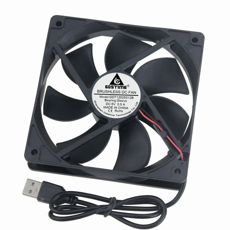 2 Adet Gdstime 5 V 2000 RPM Y ksek Hava Ak m USB Konekt r 120mm X 