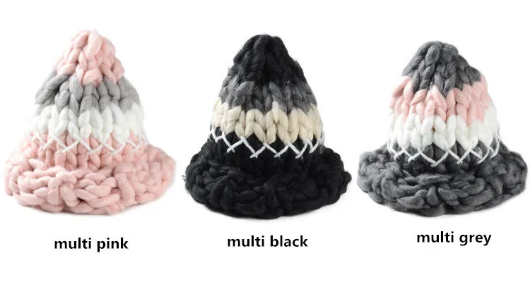 YIFEI 2018 для женщин зимние теплые вязаный крючком шапки кепки Gorras ручной работы Рождественский подарок для обувь девочек открытый мА