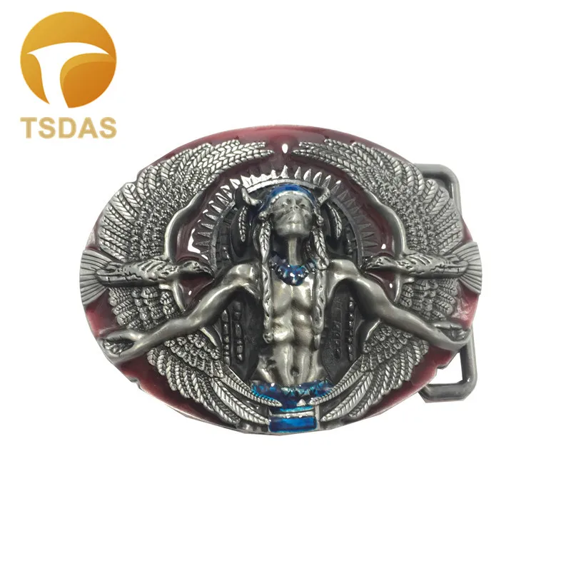 Овальные 3D Eagles индийская Западная пряжка для ремня с серебряным покрытием