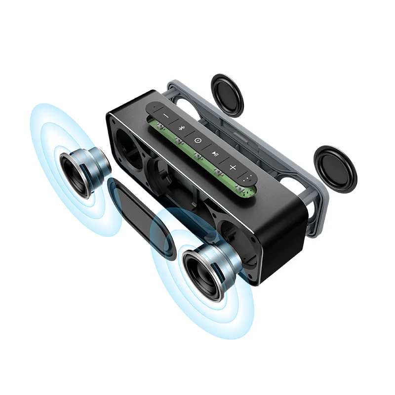 MIFA portátil Altavoz Bluetooth inalámbrica de sonido estéreo de radio de altavoces con micrófono TF AUX estéreo TWS - 2