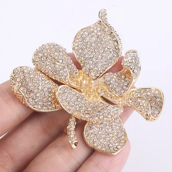 

Tuliper брошь Orchid Brooch Bridal Crystal Rhinestone Pin For Women Party Jewelry Accessories Kpop Fashion Broche Femme Badge