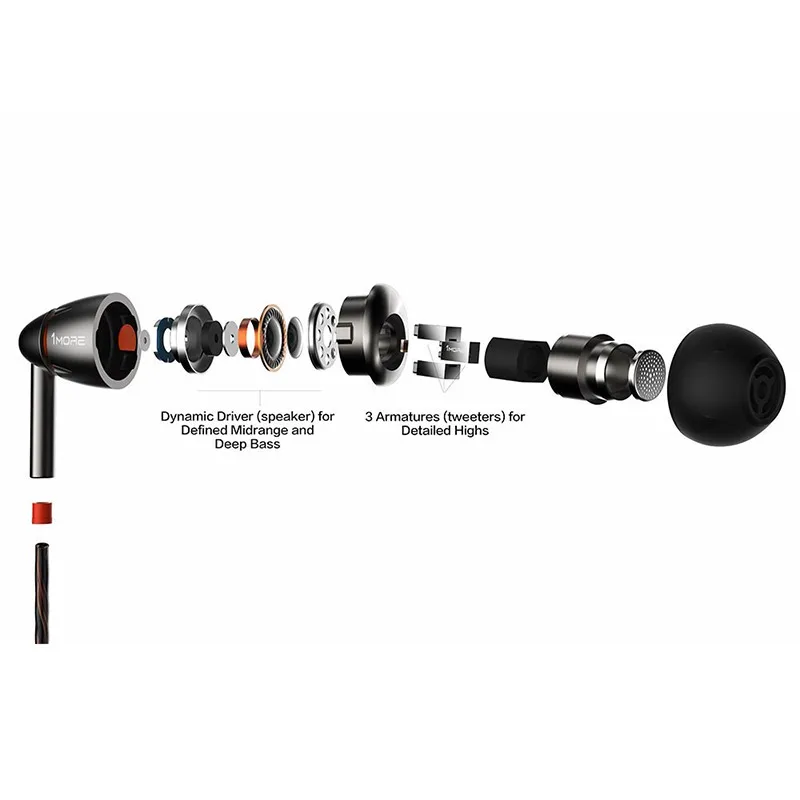 1MORE Quad Driver E1010 In-Ear Earphone Earbuds