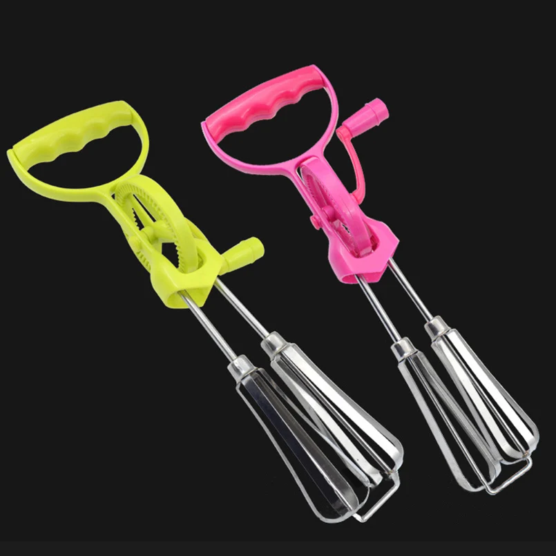 

Household Manual Egg Beater Kitchen Gadget Hand Shake Whisk Mixer Blender Egg Cream Stirring Stainless Steel Kitchen Accessories