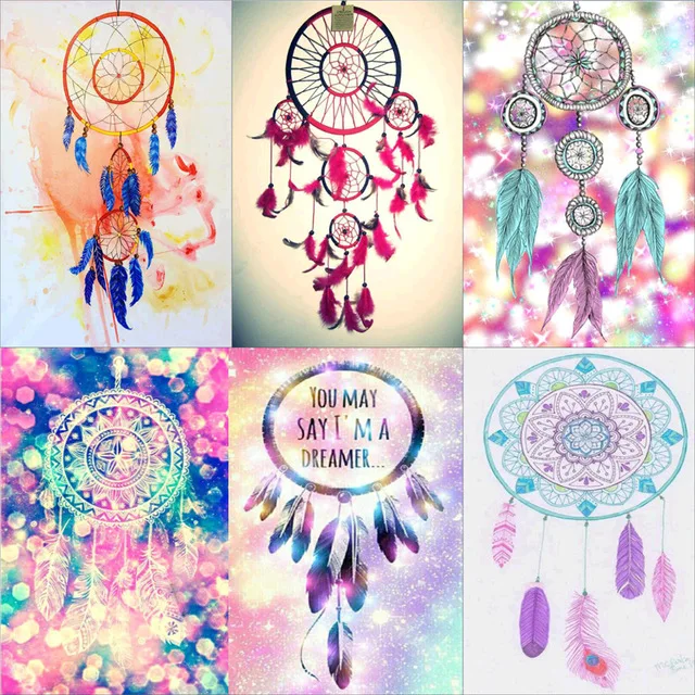 

3D Full Diamond Mosaic Diy Needlework Cartoon Dreamcatcher 5d Painting Cross Stitch Embroidery Decor for Room gift