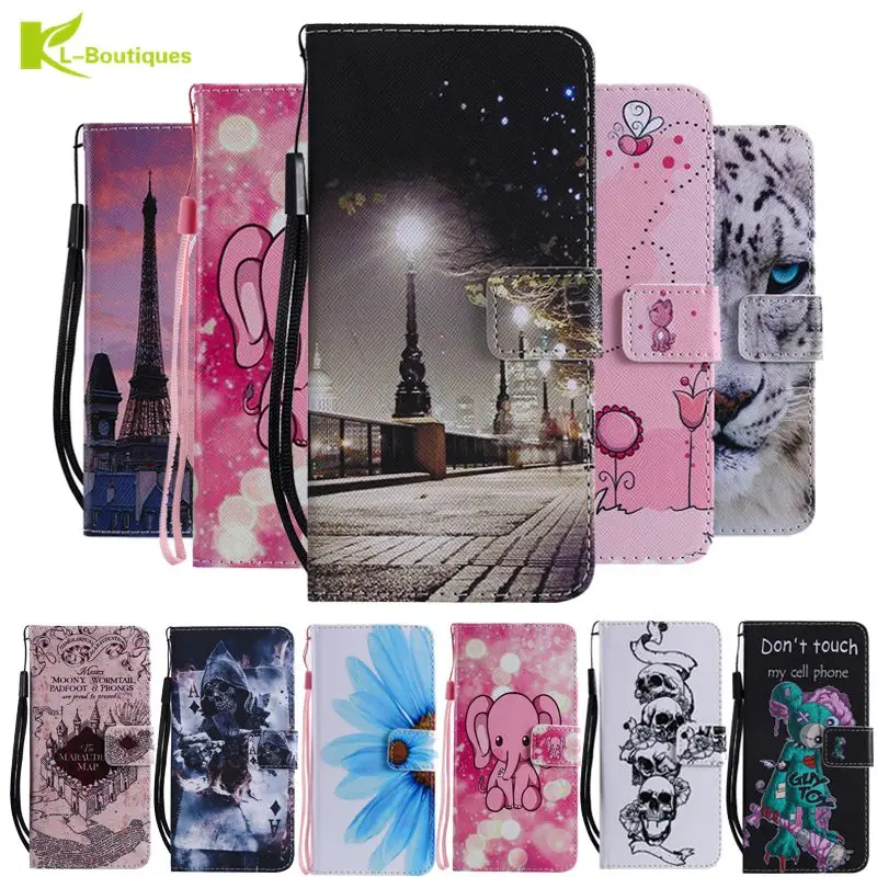 A50 Leather Case on for Pouzdro Samsung Galaxy A50 A30 A70 Cover for Samsung A40 A20 A30 Coque Cartoon Wallet Flip Phone Case