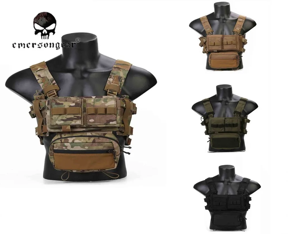 Emerson MK3 Tactical Chest Rig Micro Fight adjustable expandable Plate ...