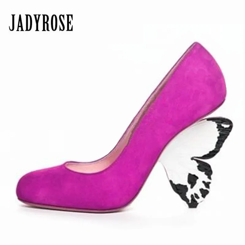 

Jady Rose Sexy Butterfly Heel Women Pumps Slip On High Heels Suede Gladiator Stiletto Wedding Dress Shoes Woman Valentine Shoe