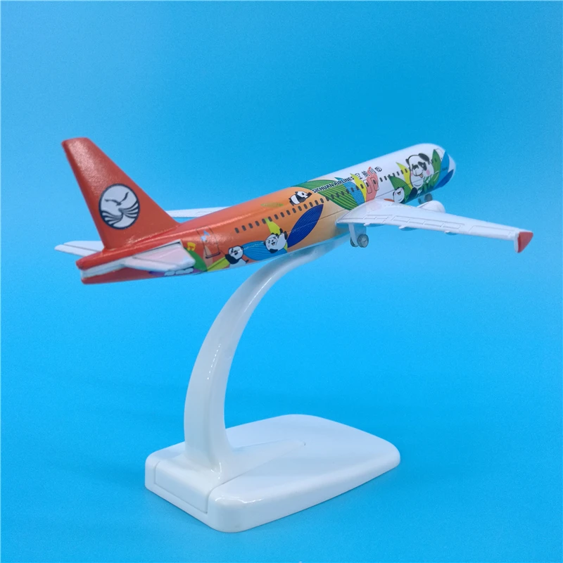 16 см Sichuan Airways модель пассажирского самолета A320 панда покрытие сплава Твердые