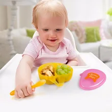 Милый мультфильм младенческой кормления Еда плиты лоток Блюда Еда держатель для малышей Дети детей чаша