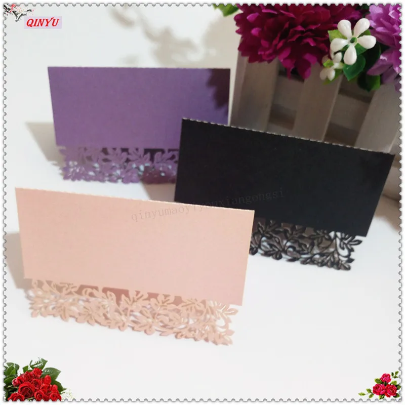 

Laser cutting carved lace romantic pattern Seat card wedding table decoration Festival Party Wedding Decor Party supplies 6z