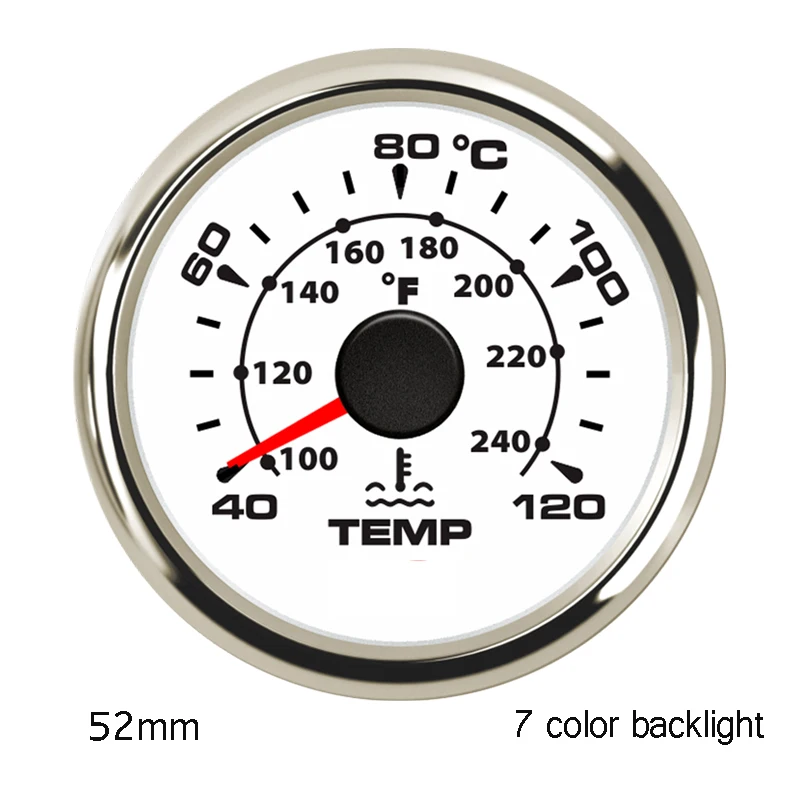 

Advanced Water Temperature Gauge Digital Meter fit Car Truck Boat Vessel Yacht 8 Color Backlight 40~120 Degree Auto Instrument