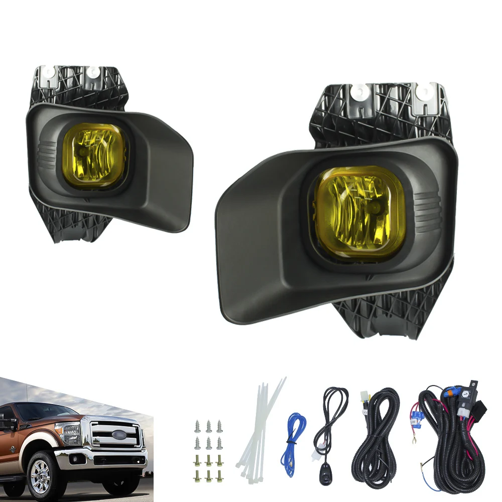 Туман света пригодный для Ford F250 F350 F450 XLT 2011 2015 туман лампы прозрачный желтый