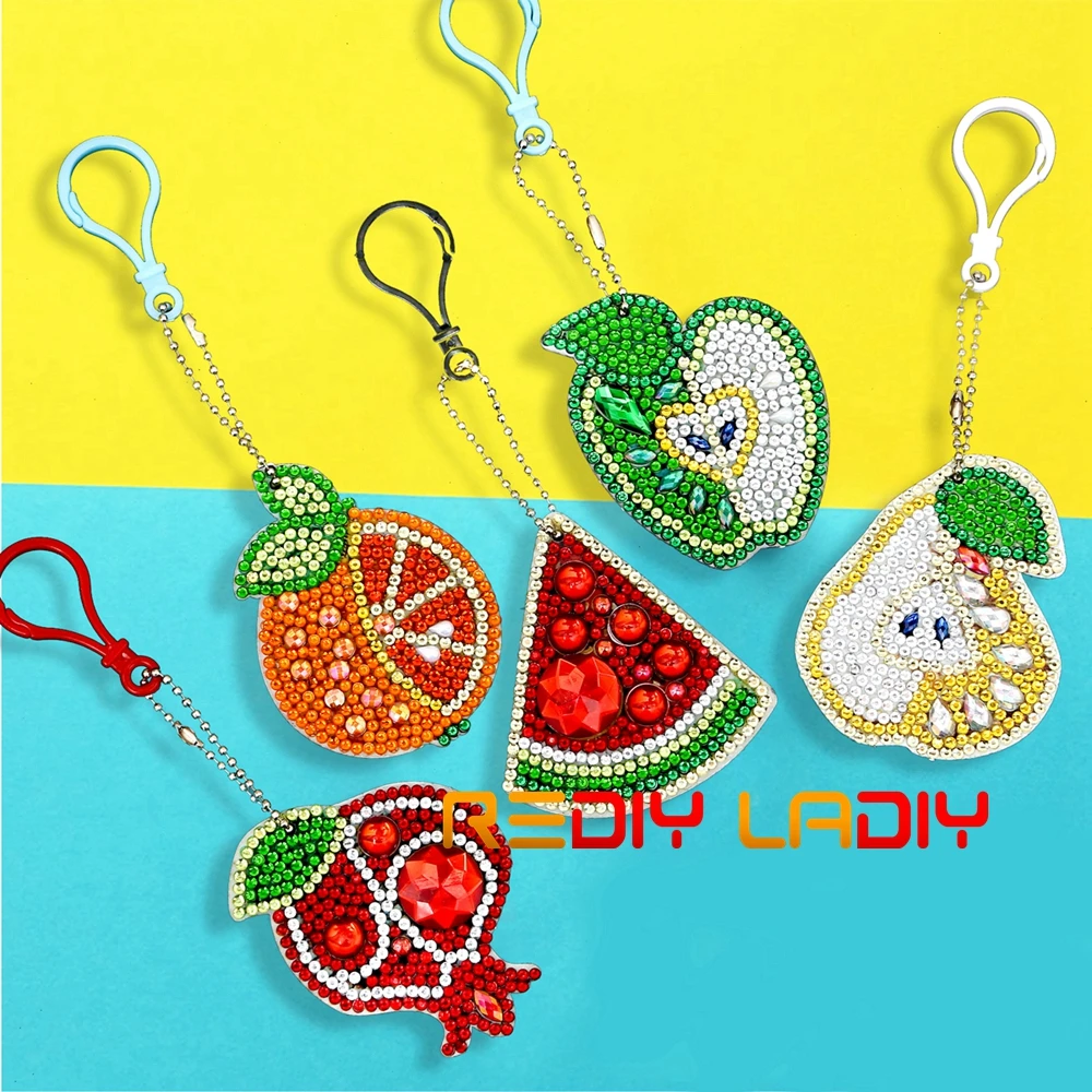 DIY Алмазная цепочка для ключей картина крестиком специальная форма мозаика