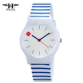 

Hansying MiNi Student's Kid's Women 's Stripe and Flower Design Waterproof Quartz Wrist Watch