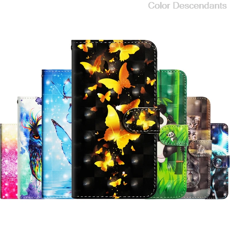 Флип кожаный чехол для Samsung Galaxy J7 2017 SM-J730 SM-J730FM 3D панда J 7 730 J730 J730F J730FM Capa | Мобильные