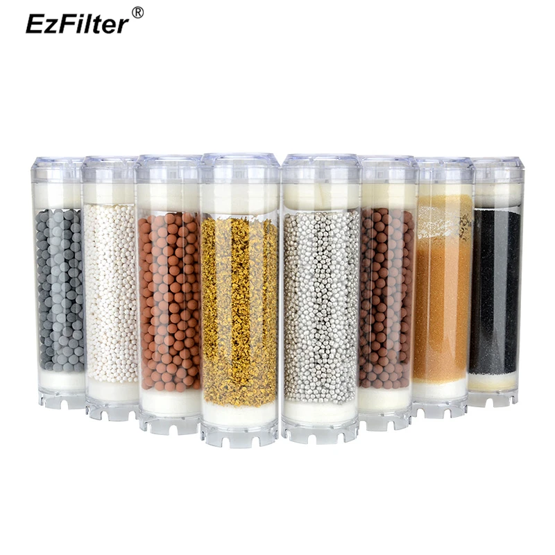 

Maifan Stone Far Infrared Tourmaline Alkaline Mineral Water Filter 10 Inch Resin GAC Carbon Cartridge For Water Purifier