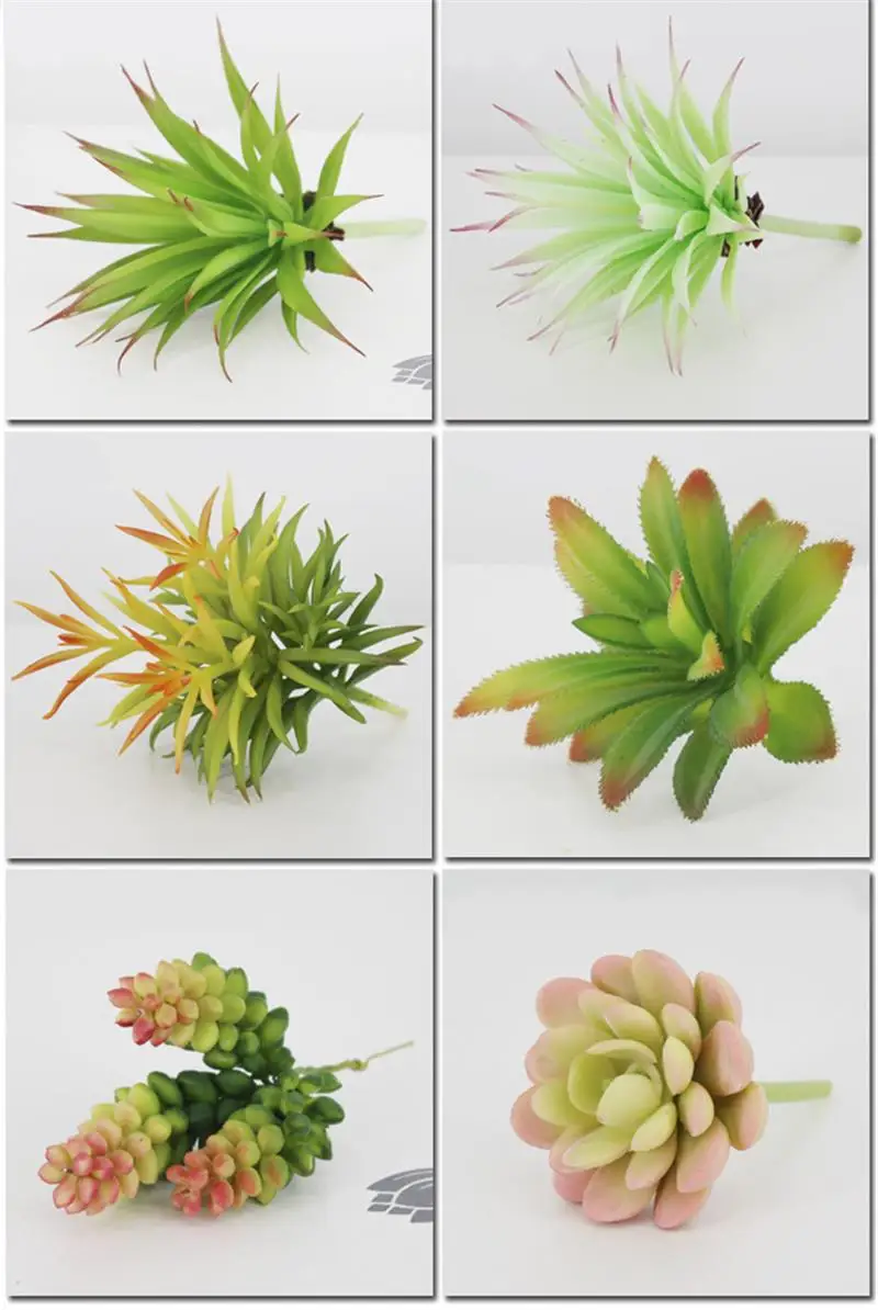 New Artificial Succulent DIY Unpotted Fake Plant Potted Plants Decor Plant Artificial Planters For Home Decor Fake Succulents