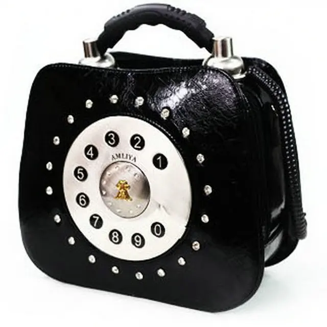 original design vintage telephone shaped handbag women's cross body