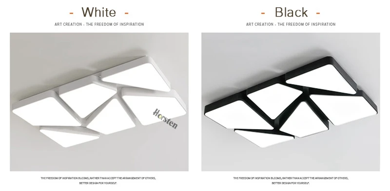 Horsten Modern Creative Acrylic LED Ceiling Lights For Living Room Bedroom Minimalist Black White Ceiling Lamp LED Home Lighting (12)