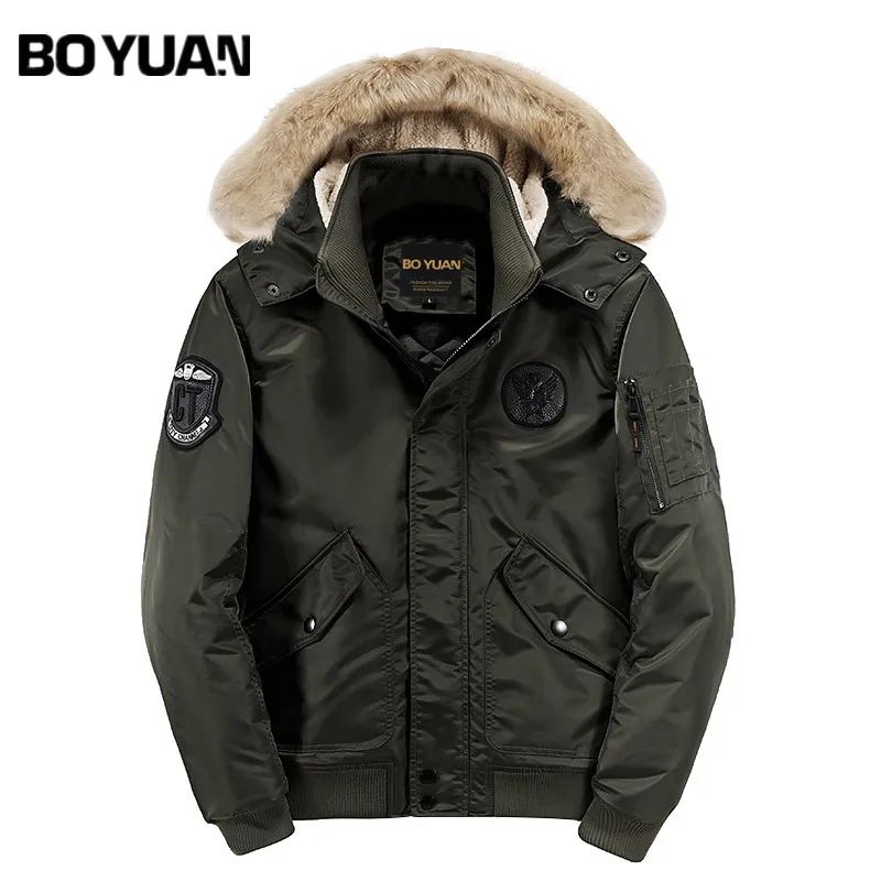 

BOYUAN Winter Parka Men 2017 New Arrival Casual Parkas Para Homens Winter Jacket Men Hooded Coat Bomber Jacket Outerwear DSW2531