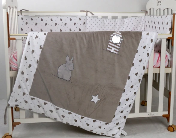 

Cotton comforter cover baby velvet quilt applique 115*90cm toddler girl boy crib beddding cartoon cheap cot quilts