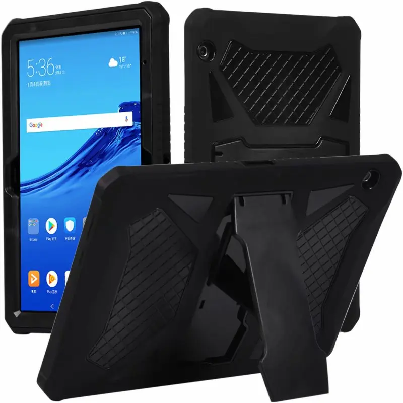 Для huawei M5 Lite 10 чехол Heavy Duty Shockpoof чехол в виде брони для huawei MediaPad M5 Lite 10 10,1 ''BAH2-W19/L09/W09+ подставка для ручек - Цвет: Фиолетовый