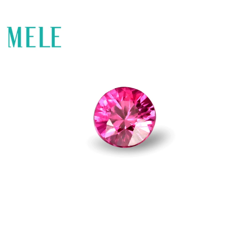 MELE natural red ruby loose gemstone for jewelry DIY making,2.75mm 0.1ct round cut blood lost tone wiht high quality
