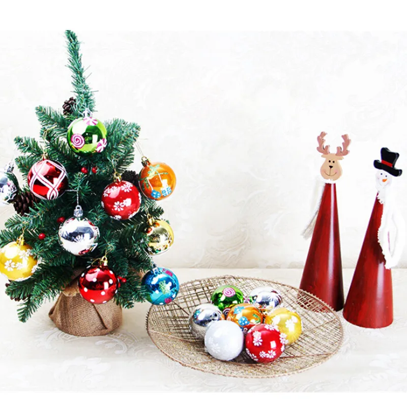 

Xmas Christmas Celebrate Diameter 6cm Christmas Tree Painted Balls Decoration Fashion Christmas Ball Ornaments Party Decor
