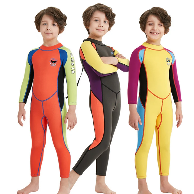 2019 kids Wetsuit 2.5mm Child Wetsuit Warm for Swim Surf Snorkel and